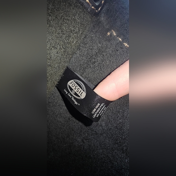 Fossil Austin Black Leather Flap Saddle Turn Lock Shoulder Bag Purse - Picture 12 of 16